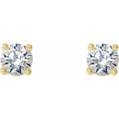 14K Yellow 1/8 CTW Natural Diamond Cocktail-Style Earrings