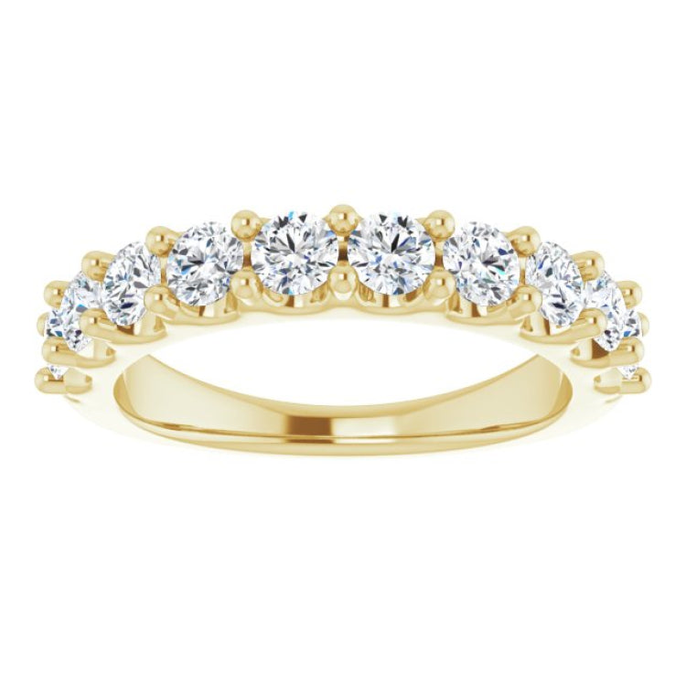 14K Yellow 1 1/5 CTW Natural Diamond Anniversary Band