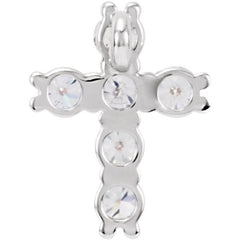 14K White 9/10 CTW Lab-Grown Diamond Pendant