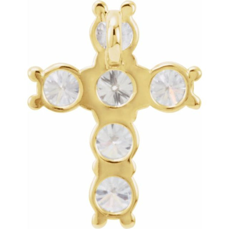14K Yellow 9/10 CTW Lab-Grown Diamond Pendant