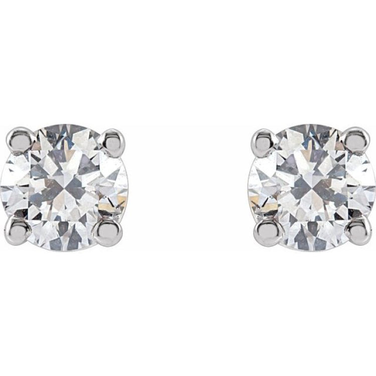 14K White 1/3 CTW Lab-Grown Diamond Earrings