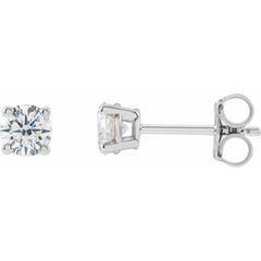 14K White 1/2 CTW Lab-Grown Diamond Earrings