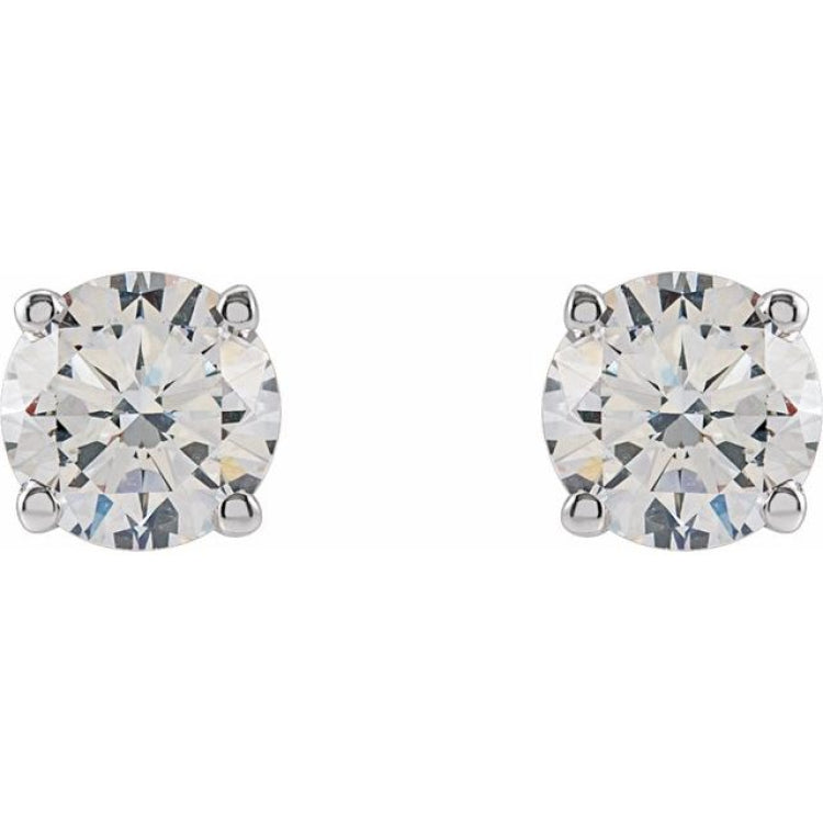 14K White Gold 3/4 CTW Lab-Grown Diamond Stud Earrings