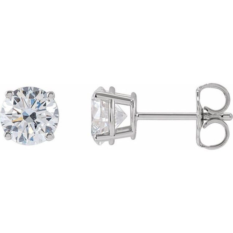 14K White 1 1/2 CTW Lab-Grown Diamond Earrings