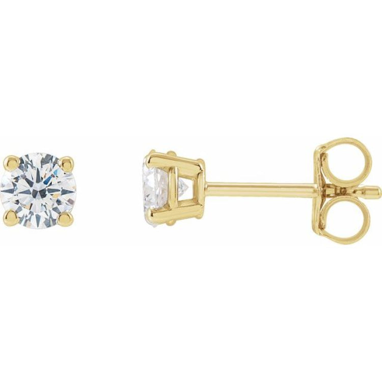 14K Yellow Gold 3/4 CTW Lab-Grown Diamond Stud Earrings