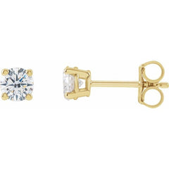 14K Yellow Gold 3/4 CTW Lab-Grown Diamond Stud Earrings