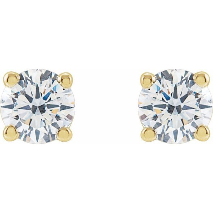 14K Yellow Gold 3/4 CTW Lab-Grown Diamond Stud Earrings