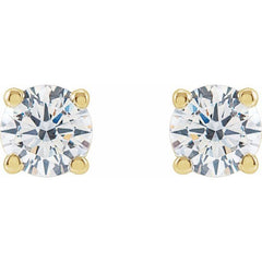 14K Yellow Gold 3/4 CTW Lab-Grown Diamond Stud Earrings