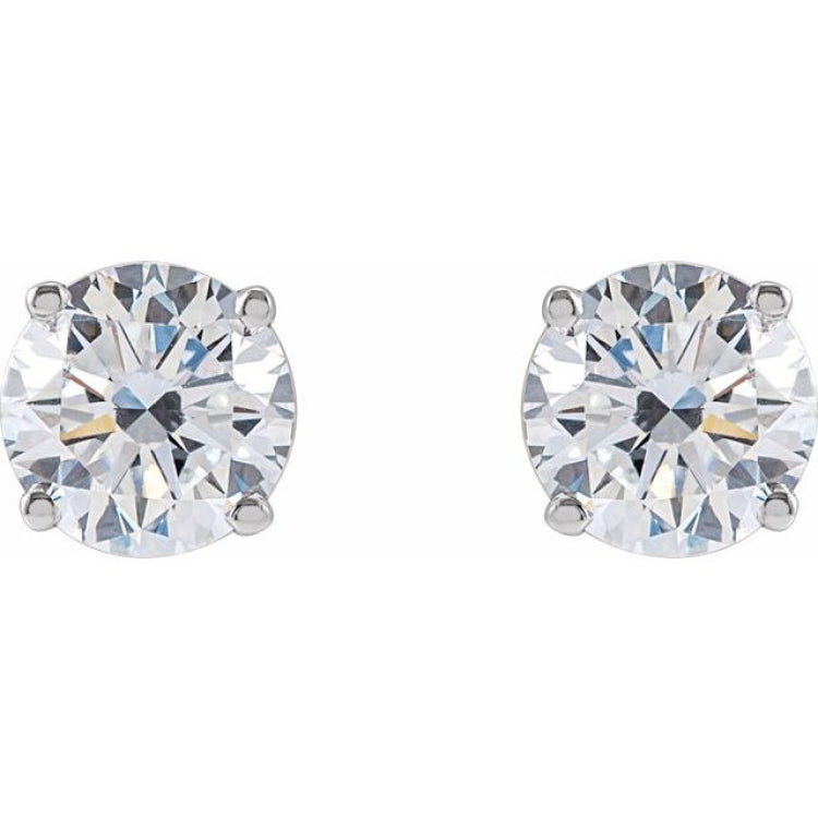 14K White 1 1/2 CTW Lab-Grown Diamond Earrings