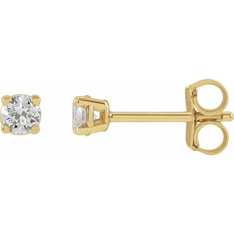 14K Yellow Gold 1/5 CTW Lab-Grown Diamond Earrings