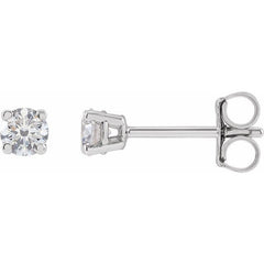 14K White 1/4 CTW Lab-Grown Diamond Earrings