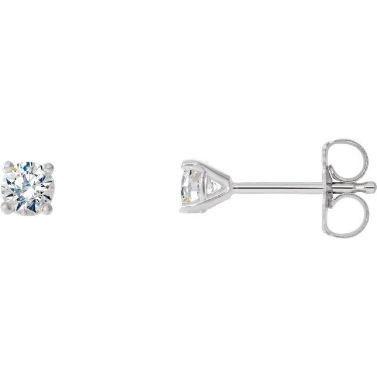 14K White Gold 1/3 CTW Lab-Grown Diamond 4-Prong Stud Earrings