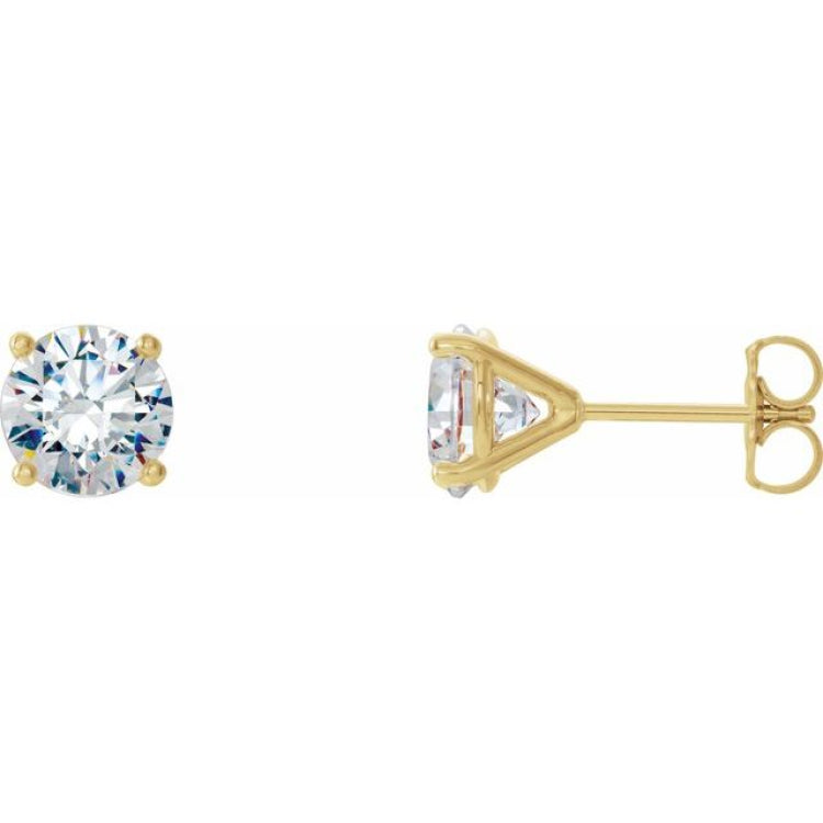 14K Yellow 1/2 CTW Lab-Grown Diamond 4-Prong Stud Earrings