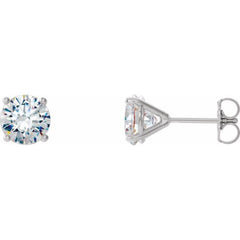 14K White Gold 1 CTW Lab-Grown Diamond 4-Prong Stud Earrings