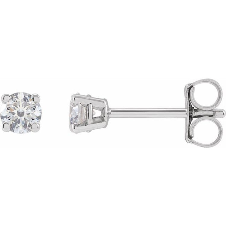 14K White 1/6 CTW Lab-Grown Diamond Earrings