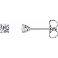 14K White Gold 1/8 CTW Lab-Grown Diamond Stud Earrings
