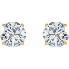 14K Yellow Gold 2 1/2 CTW Lab-Grown Diamond Earrings