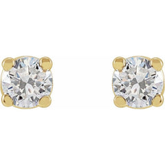 14K Yellow Gold 3 CTW Lab-Grown Diamond Earrings