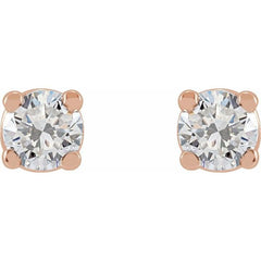 14K Rose Gold 3 CTW Lab-Grown Diamond Earrings