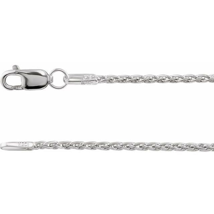 Sterling Silver 1.25 mm Wheat 24" Chain