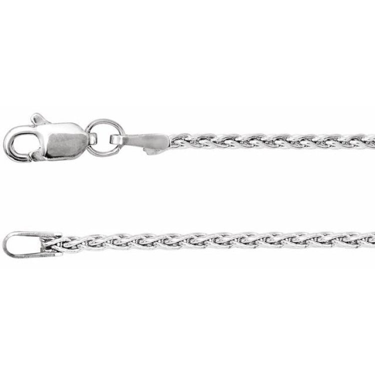 Sterling Silver 1.5 mm Wheat 18" Chain