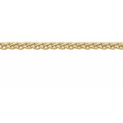 14K Yellow Recycled Metal 1.8 mm Wheat Chain by the Inch