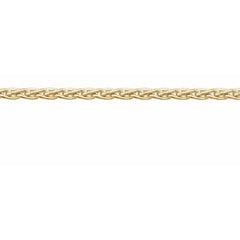 14K Yellow Recycled Metal 1.5 mm Wheat Chain by the Inch