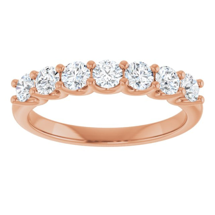 14K Rose 5/8 CTW Lab-Grown Diamond Anniversary Band