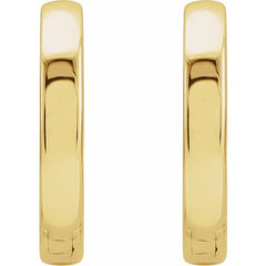 14K Yellow Hinged 12 mm Hoop Earrings
