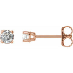 14K Rose 1/3 CTW Natural Diamond Earrings