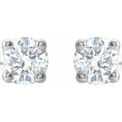 Sterling Silver 1/6 CTW Natural White Diamond Earrings