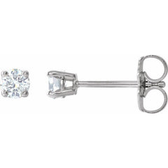 Platinum 1/6 CTW Natural Diamond Earrings
