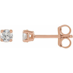 14K Rose 1/6 CTW Natural Diamond Earrings