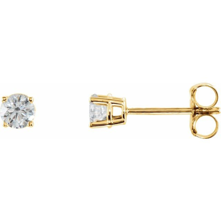 14K Yellow 3/8 CTW Natural Diamond  Earrings