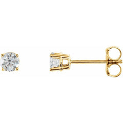 14K Yellow 3/8 CTW Natural Diamond  Earrings