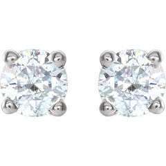 Platinum 3/8 CTW Natural Diamond Earrings
