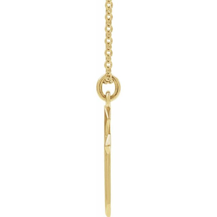 18K Yellow Gold-Plated Sterling Silver Cross 18" Necklace