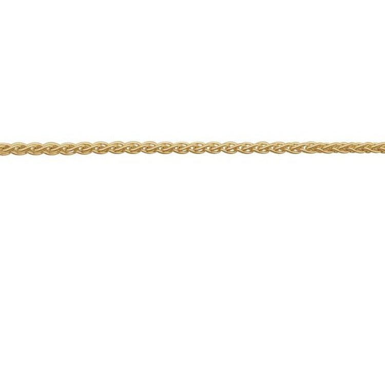 14K Yellow Gold-Filled 2.4 mm Wheat Chain by the Inch