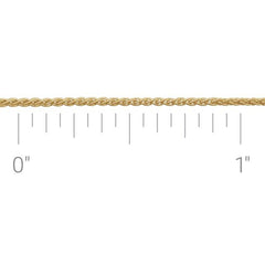 14K Yellow Gold-Filled 1.5 mm Wheat Chain by the Inch