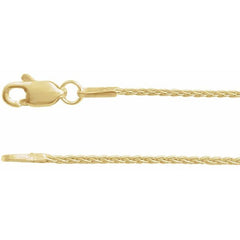 14K Yellow Gold-Filled 1.8 mm Wheat 18" Chain