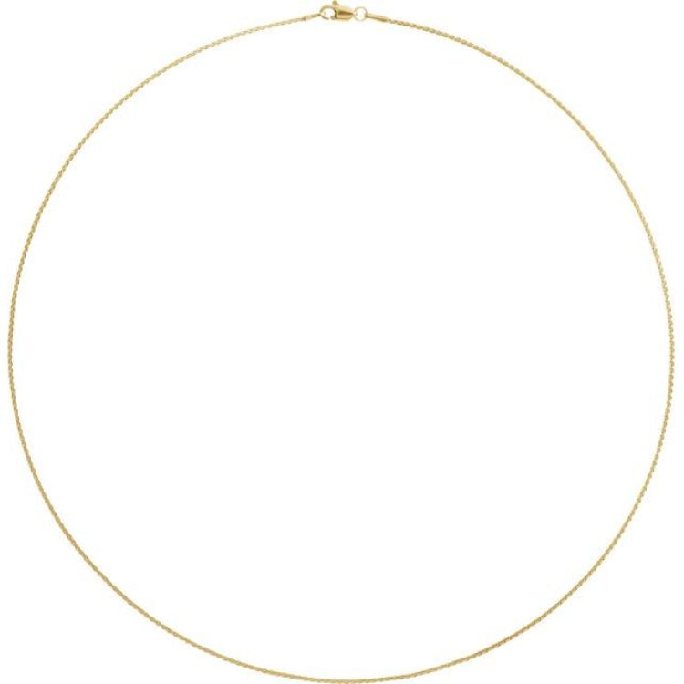 14K Yellow Gold-Filled 1.8 mm Wheat 18" Chain
