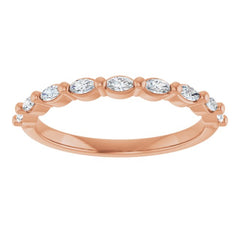 14K Rose 1/4 CTW Lab-Grown Diamond Anniversary Band