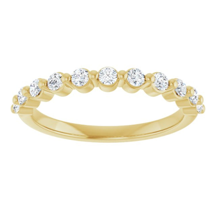 14K Yellow 1/2 CTW Lab-Grown Diamond Anniversary Band
