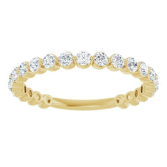 14K Yellow 3/4 CTW Lab-Grown Diamond Anniversary Band