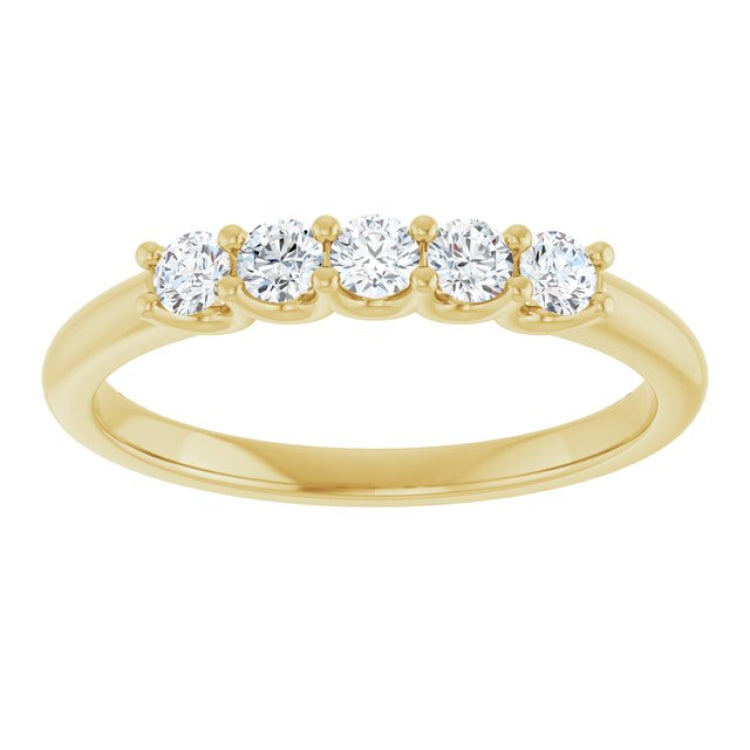 14K Yellow 1/3 CTW Lab-Grown Diamond Anniversary Band