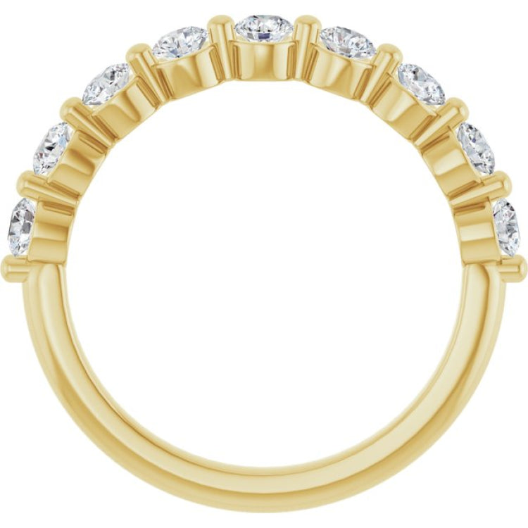 14K Yellow 5/8 CTW Lab-Grown Diamond Anniversary Band