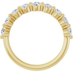 14K Yellow 5/8 CTW Lab-Grown Diamond Anniversary Band