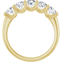 14K Yellow 1 1/3 CTW Lab-Grown Diamond Anniversary Band