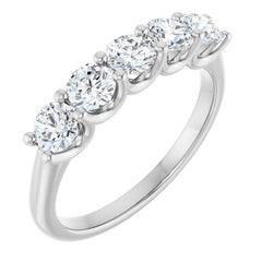 14K White 1 CTW Lab-Grown Diamond Anniversary Band