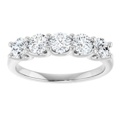 14K White 1 CTW Lab-Grown Diamond Anniversary Band
